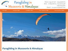 Tablet Screenshot of paraglidingmussoorie.com
